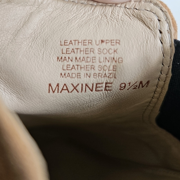 Antonio Melani Maxinee booties size 9.5 tan suede pointed toe leather slip on - Picture 10 of 15